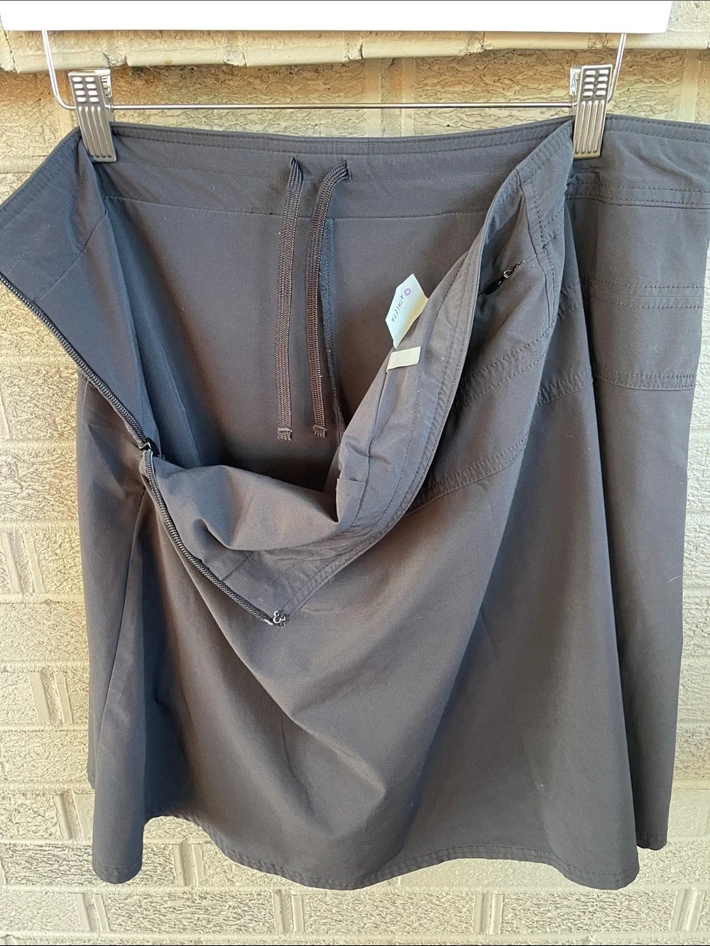 Athleta Black Skort with Side Zip- size 14